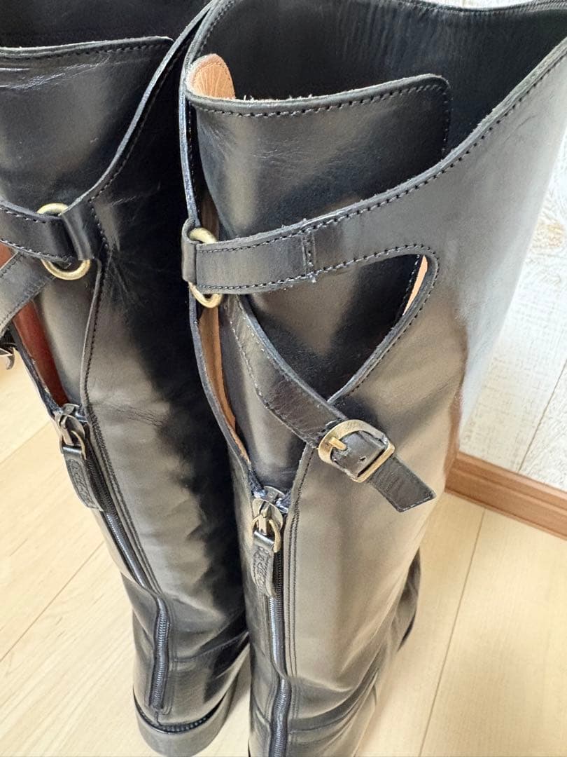 25.5～26㎝★美品SARTORE ジョッキーロングブーツ40 サルトルバック