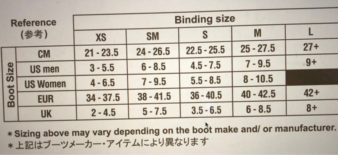 FLUX CV Mサイズ　バインディング