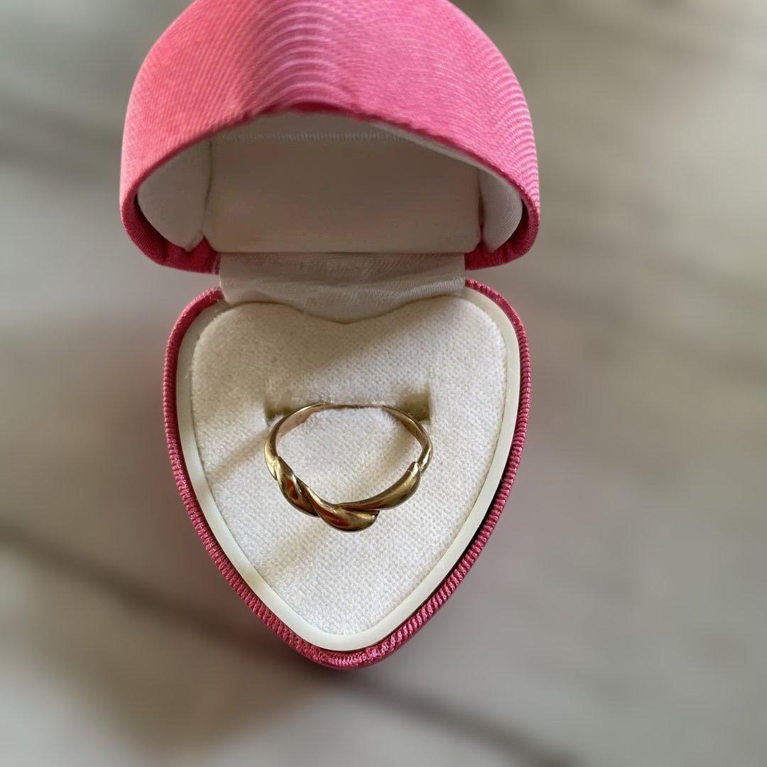 9Kゴールドツイストデザインリング