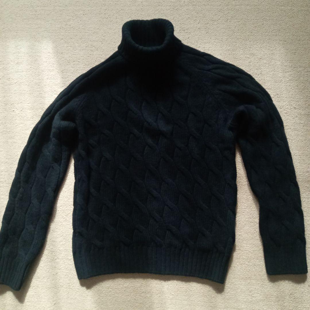 【GRAN SASSO】グランサッソ　 ケーブルタートルネック(良品)
