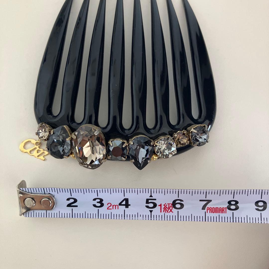 大きなスワロ付きコーム