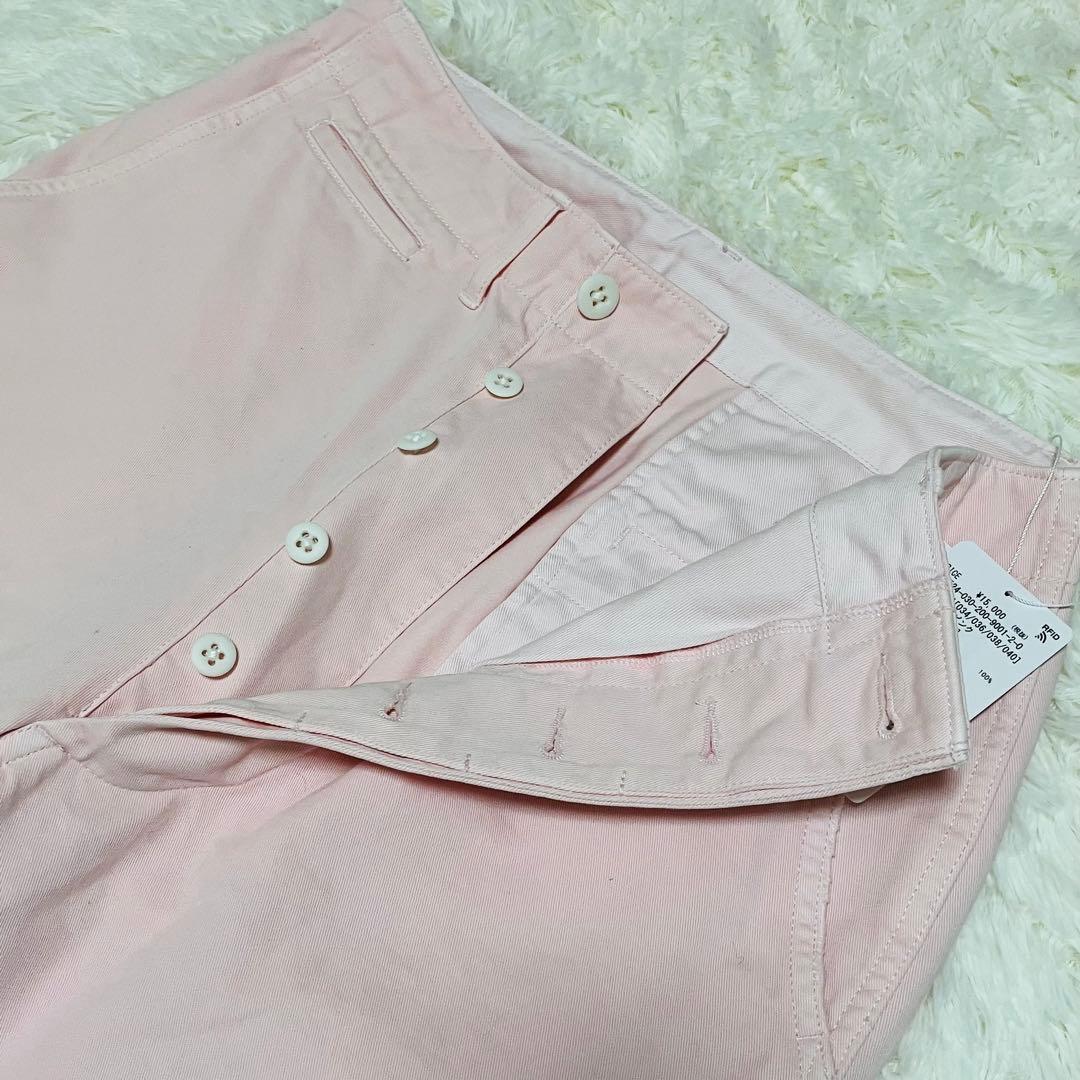 新品 スピックアンドスパン Higuchi×S チノワイドパンツ ピンク ３８