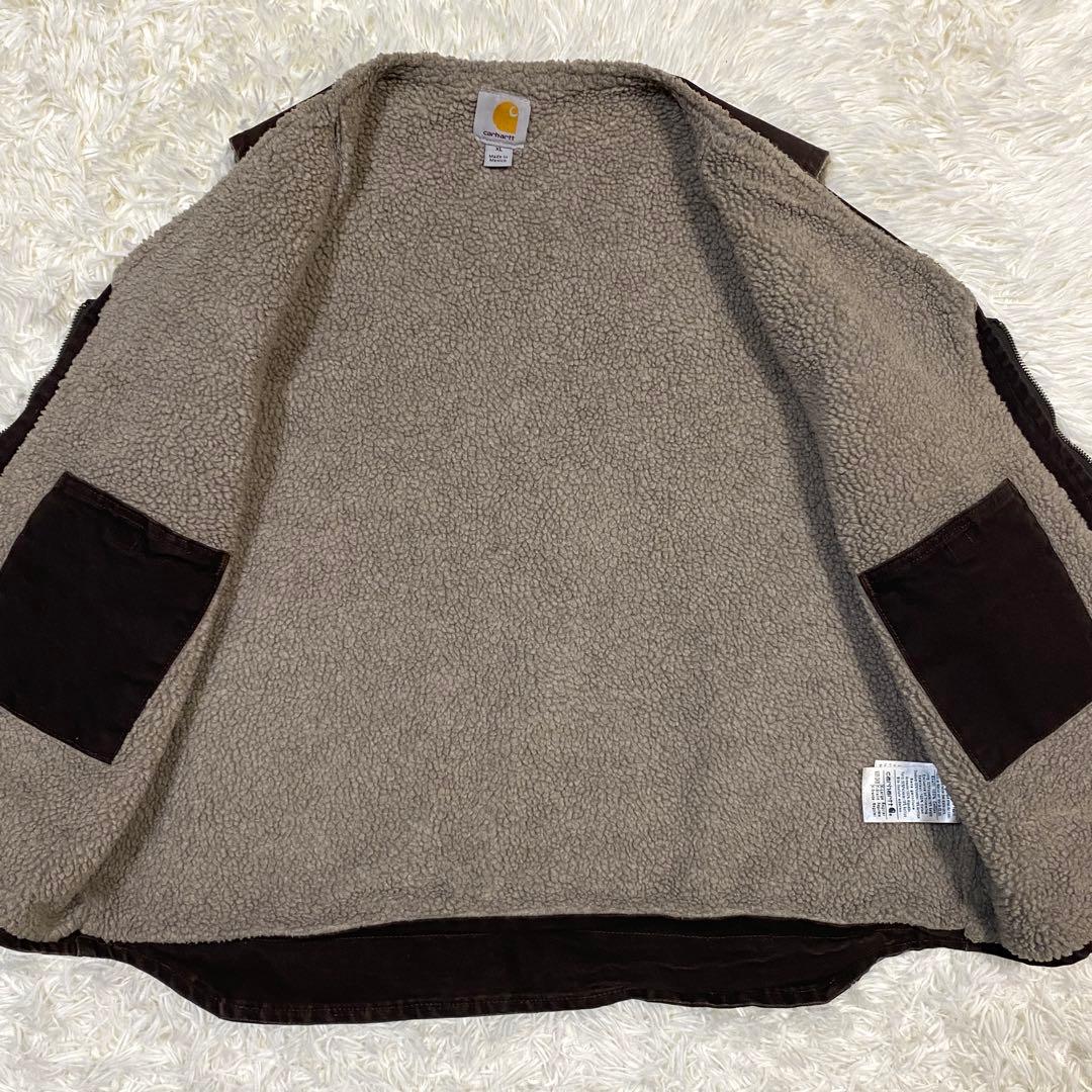 carhartt カーハートV26 ダックボアベスト　ダークブラウン　フェード