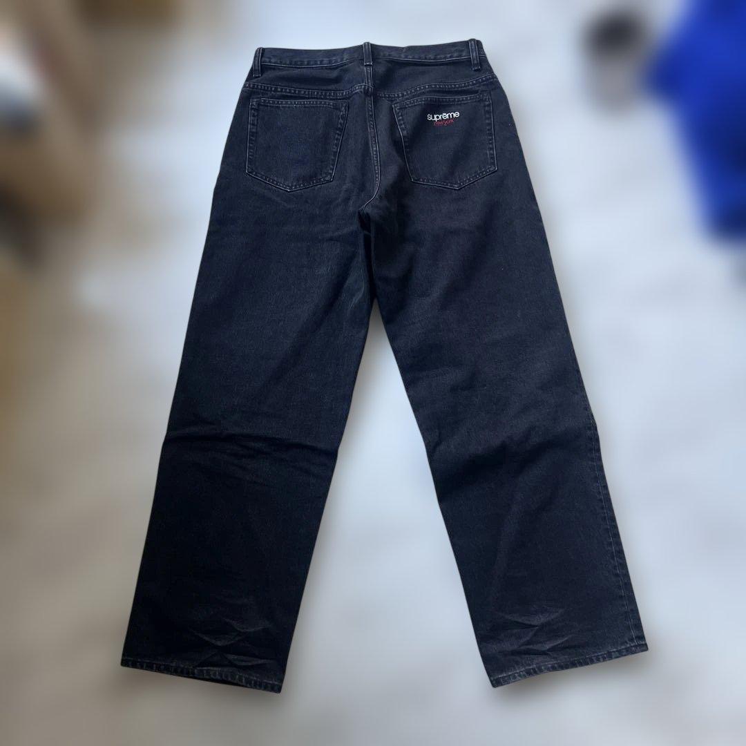 パンツ Supreme baggy Jean black 30