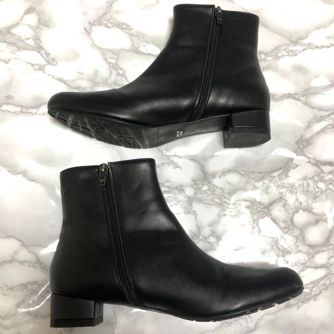 美品✨️ RAKUNA 整体ブーツ サイドジップ ショートブーツ ラクナ Lサイズ