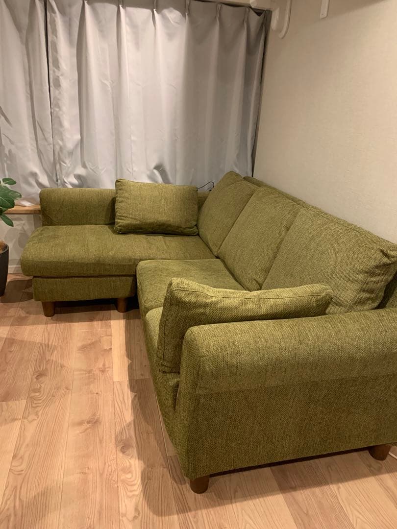 【3/30日まで受取の方】カウチソファ クッション付き