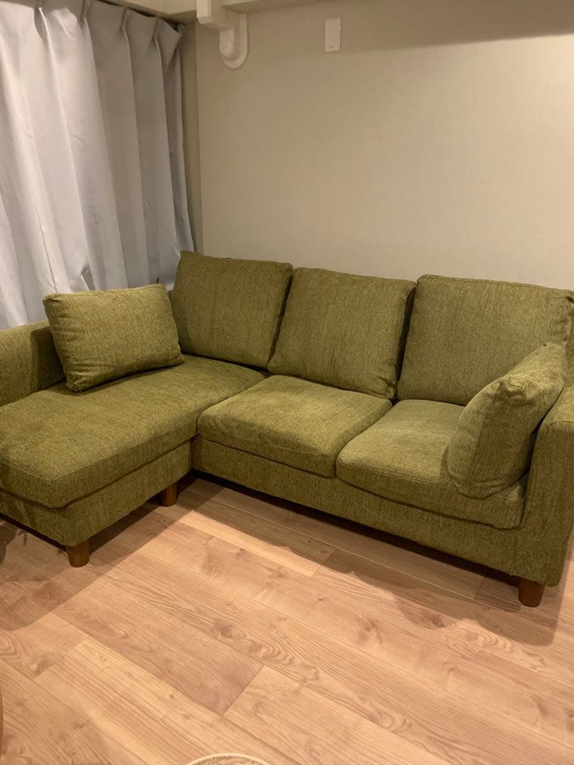 【3/30日まで受取の方】カウチソファ クッション付き