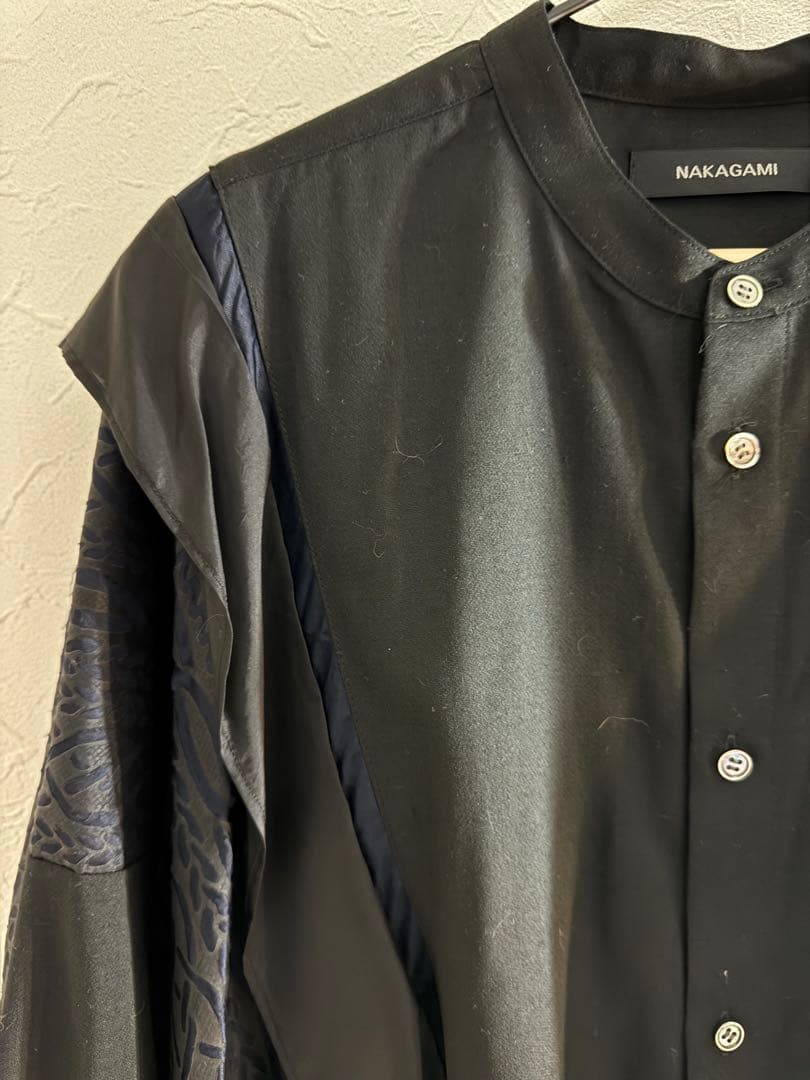 NAKAGAMI 異素材切り替えブラウス