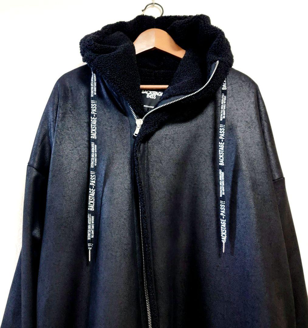 【BACKSTAGE PASS】新品MSG　ビッグシルエット フードボアコート