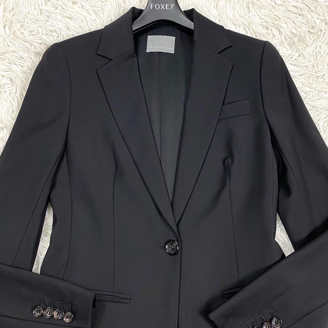 極美品✨セオリーリュクス ストレッチスーツ セットアップ ブラックフォーマル L