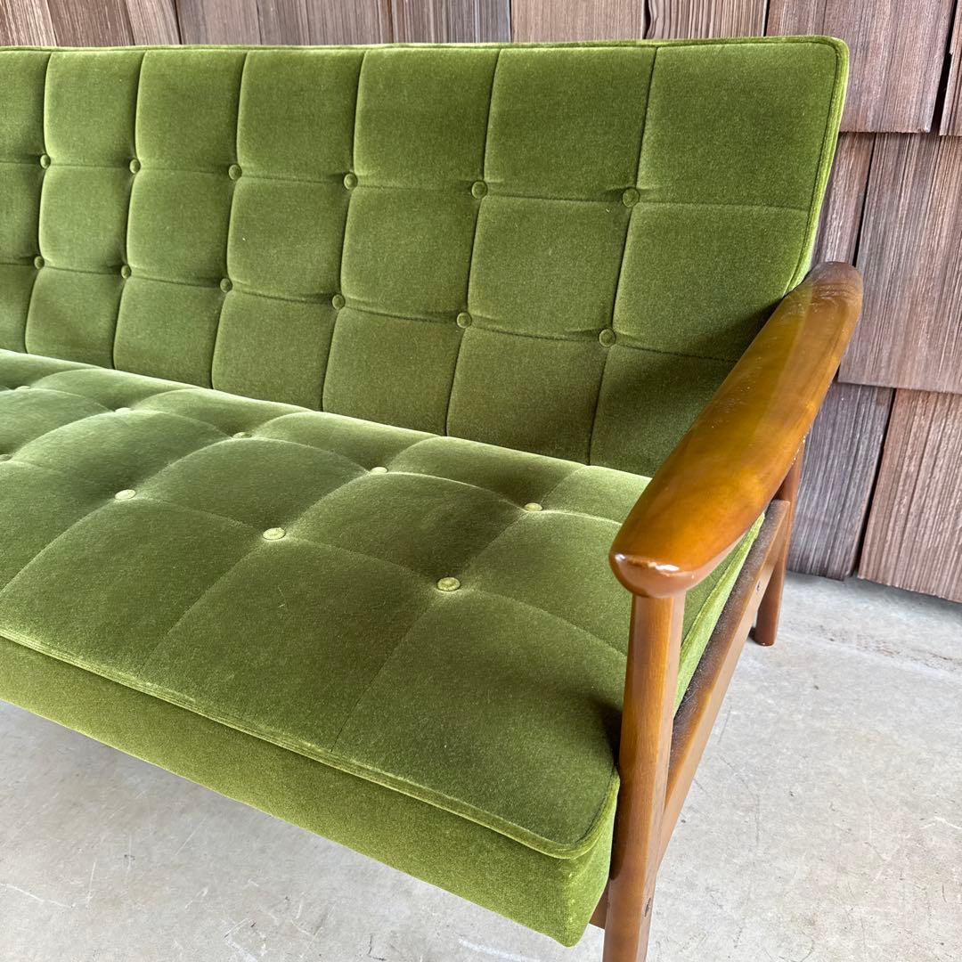 カリモク60 Kチェア 2シーター モケットグリーン 2人掛け 緑 カリモク
