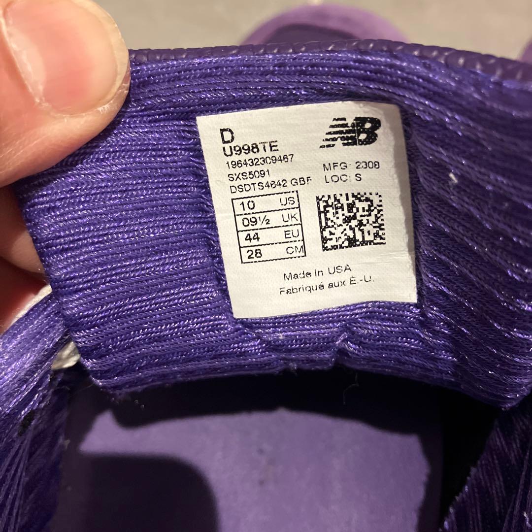 ニューバランスM998 パープル　made in USA