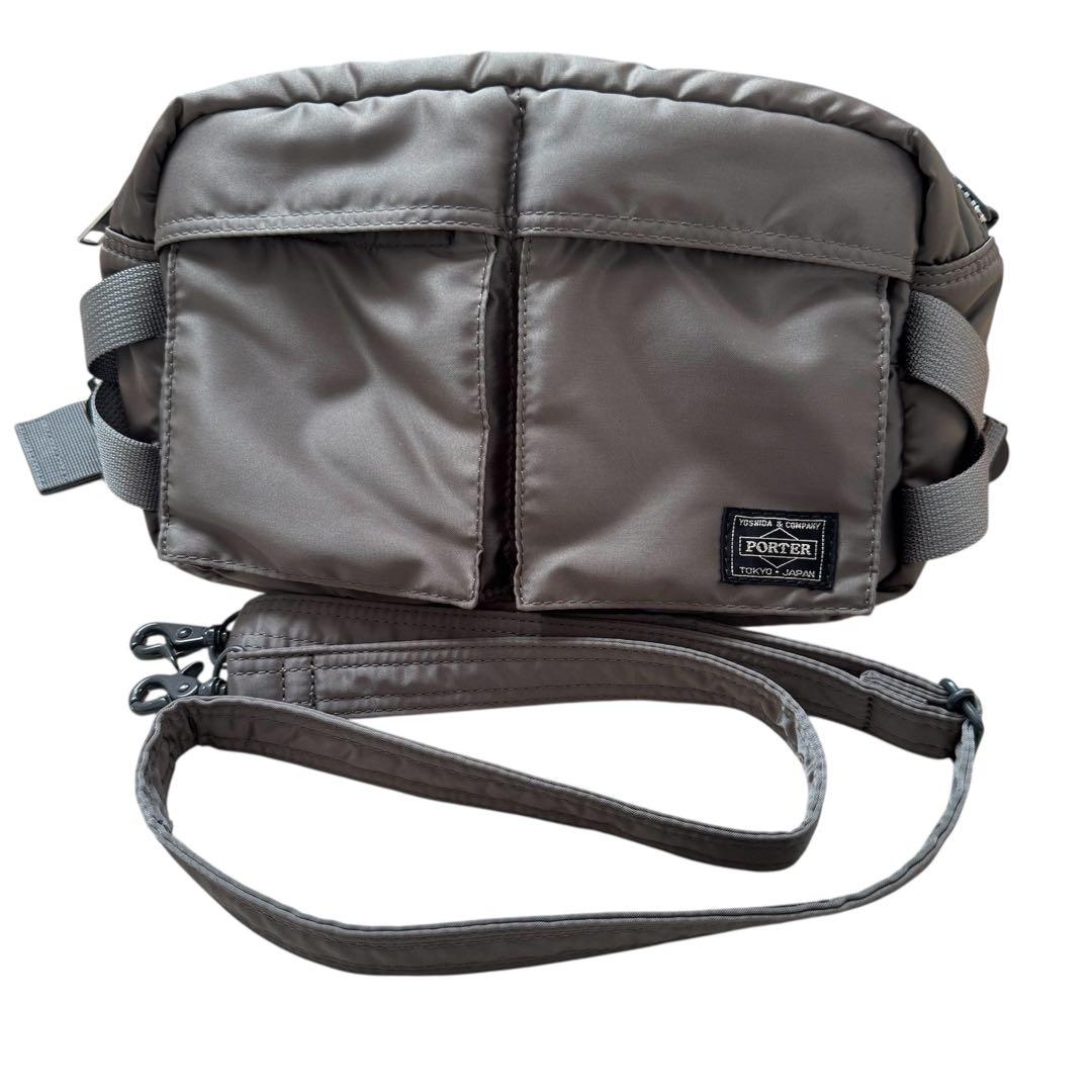 【未使用】 ポーター　タンカー　ウエストバッグ シルバーグレー 2way