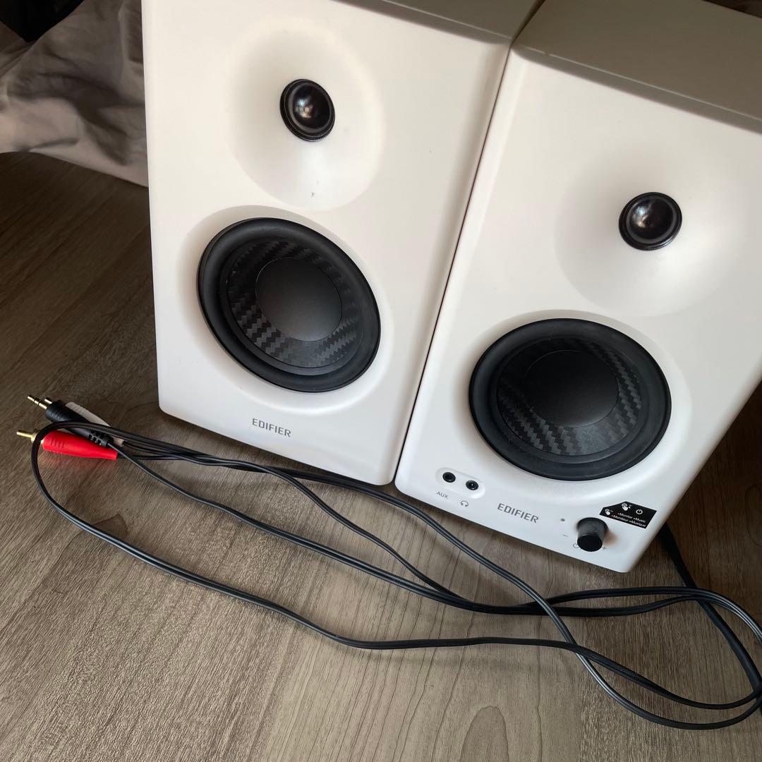 スピーカー　Edifier スタジオモニタースピーカー MR4 (ホワイト)