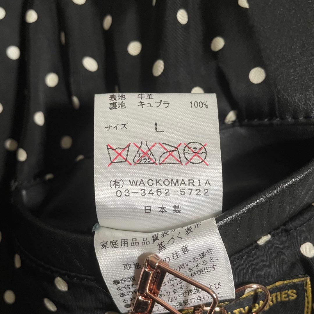 マコマリア レザージャケット ライダースジャケット ドット柄