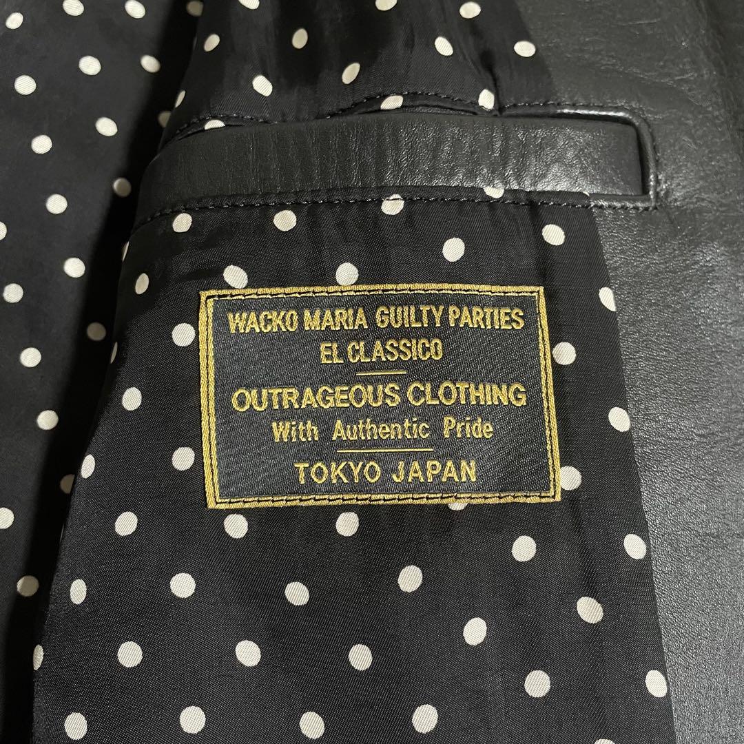 マコマリア レザージャケット ライダースジャケット ドット柄