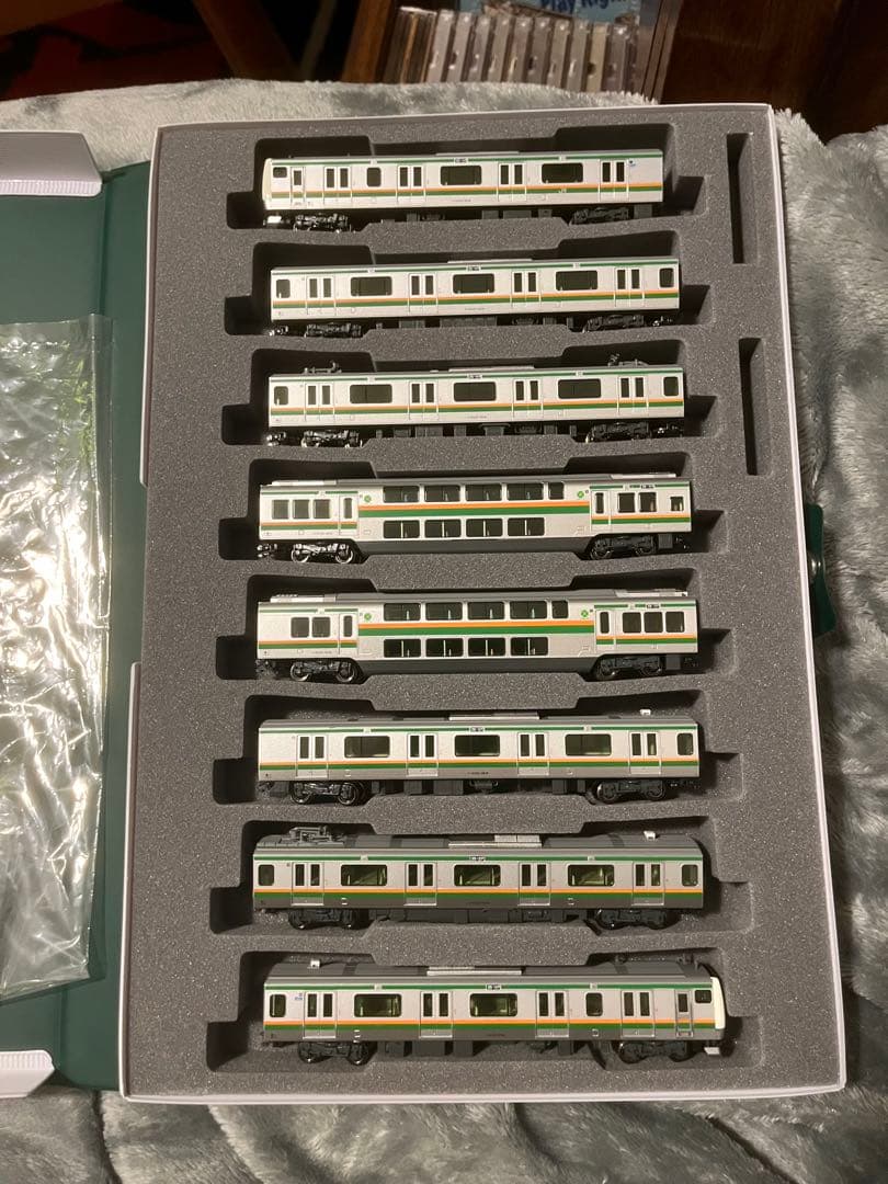 E233系3000番台8両、高崎車両センター12系客車フル編成