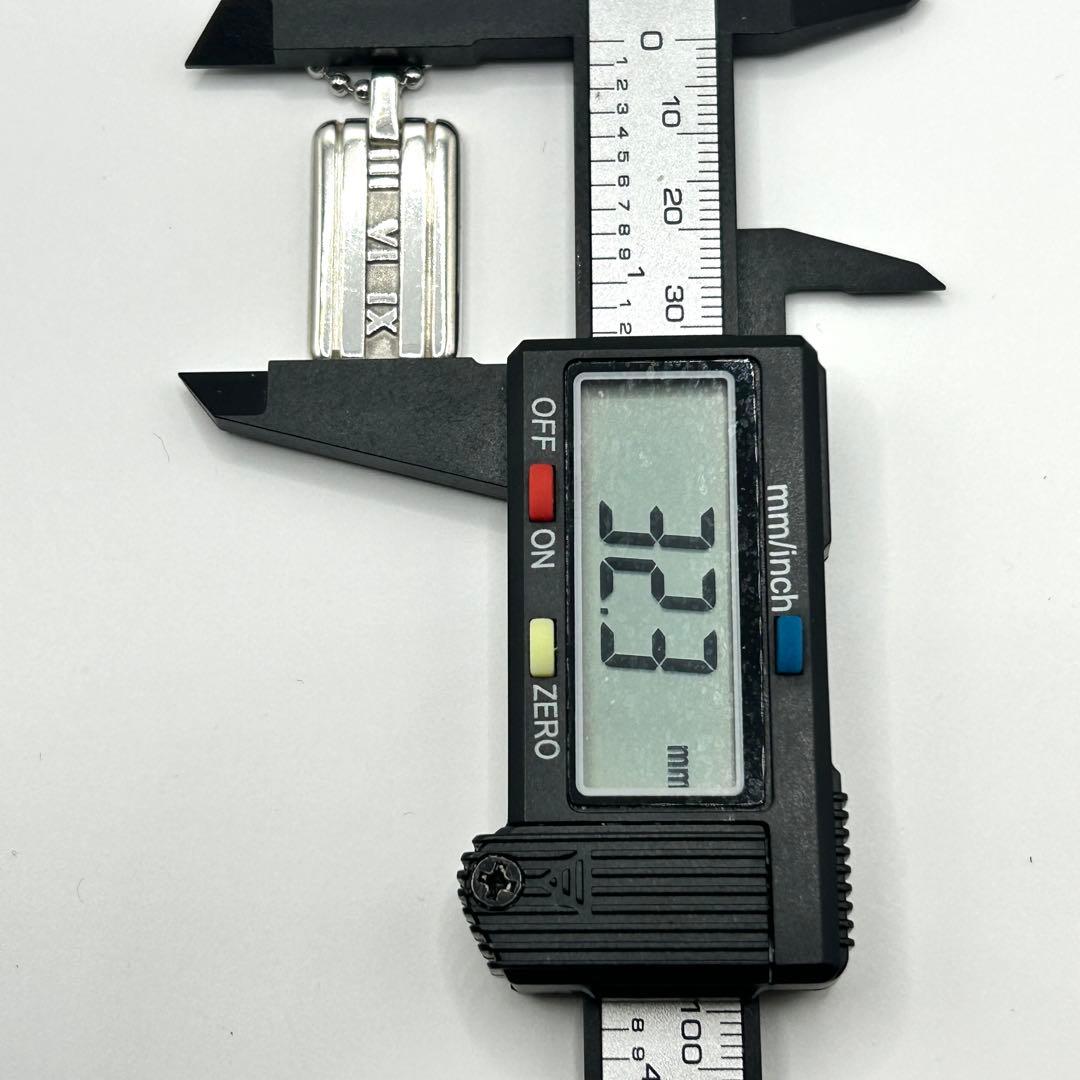 美品　ティファニー　アトラス　プレート　ネックレス　シルバー　社外チェーン