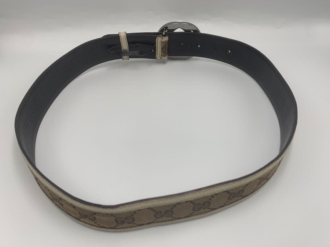 グッチ GUCCI GGパターン ベルト ブラウン/ベージュメンズ レディース