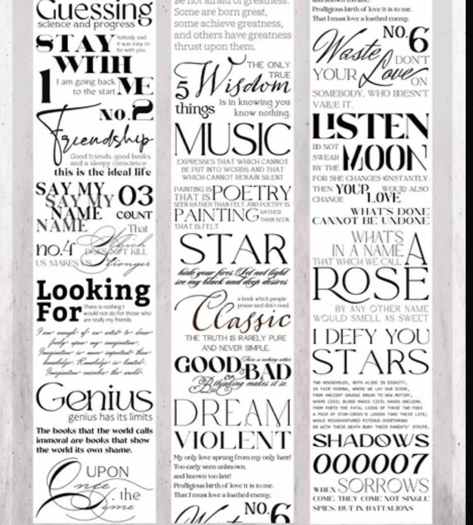 海外 装飾 英字マステ 9巻 まとめ売り