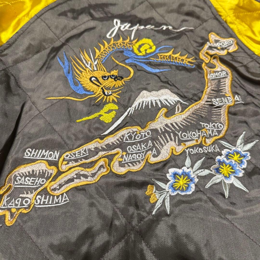 90s-00s DOGTOWN ドッグタウン スカジャン 龍×虎DRAGON刺繍