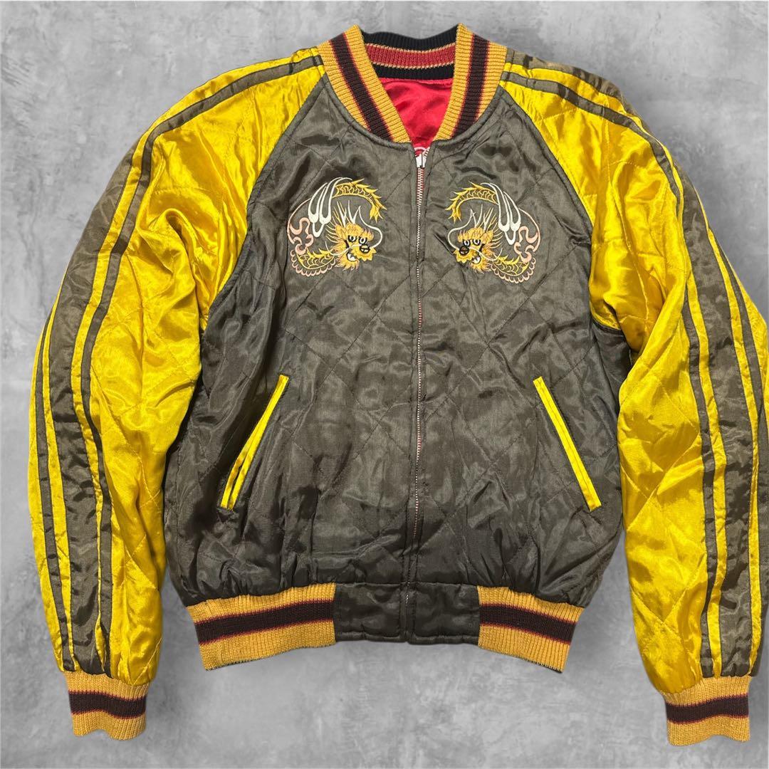 90s-00s DOGTOWN ドッグタウン スカジャン 龍×虎DRAGON刺繍