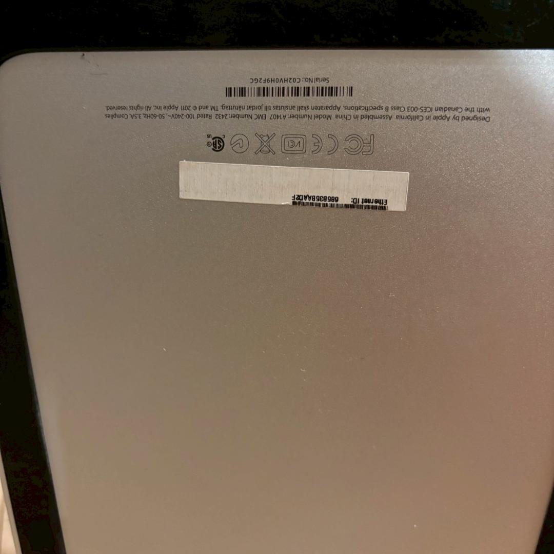 Apple 27インチ モニター A1407 サンダーボルトDisplay