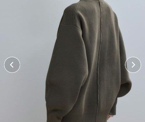 最終価格 美品 ADAM ET ROPE' ジップニットカーディガン カーキ