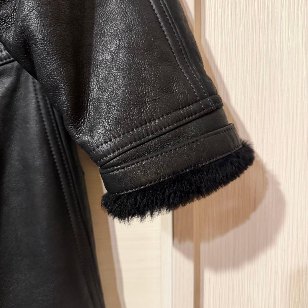 カルバンクライン ムートンコート ジャケット ブラック 本革