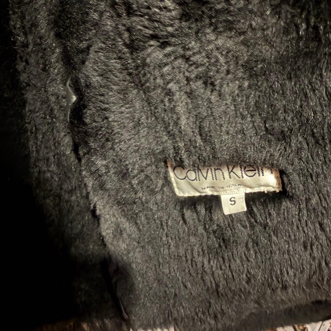 カルバンクライン ムートンコート ジャケット ブラック 本革