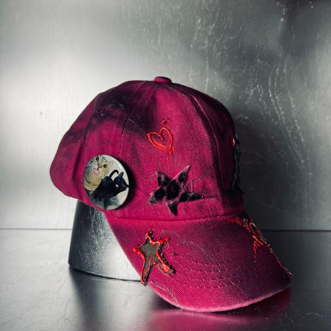 リメイク キャップ　Y2K ギャル　グランジ　パンク