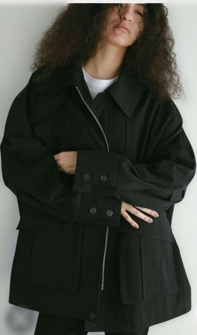 ETRE TOKYO エトレトウキョウ　ハイカウントミリタリーコート　ブラックM