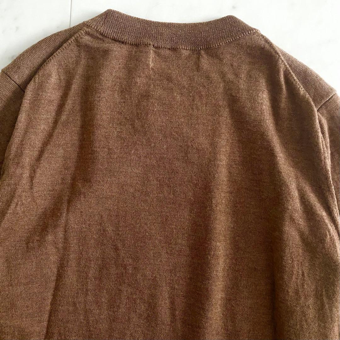 美品 モラビト MORABITO レザーロゴラベル付き フレアロング丈ニット38