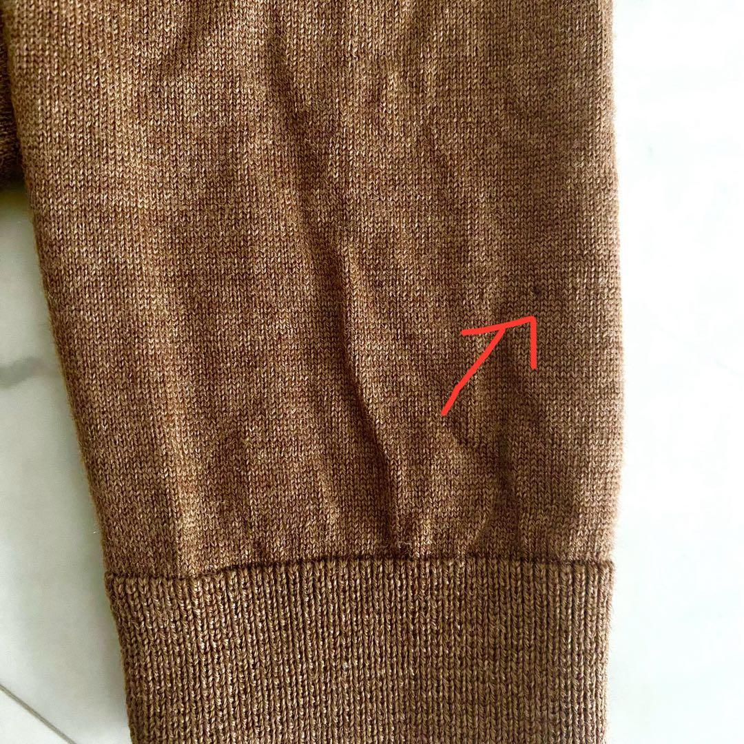 美品 モラビト MORABITO レザーロゴラベル付き フレアロング丈ニット38