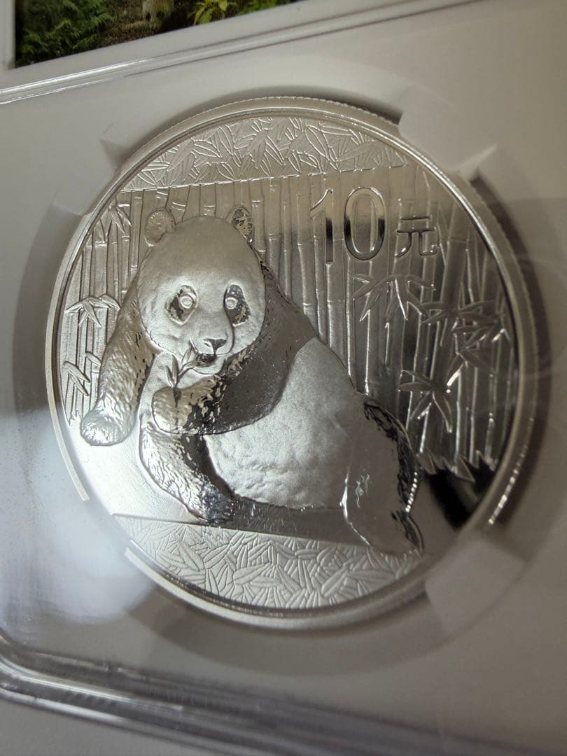 パンダ銀貨 NGC MS70 中国 純銀　30g 2015年