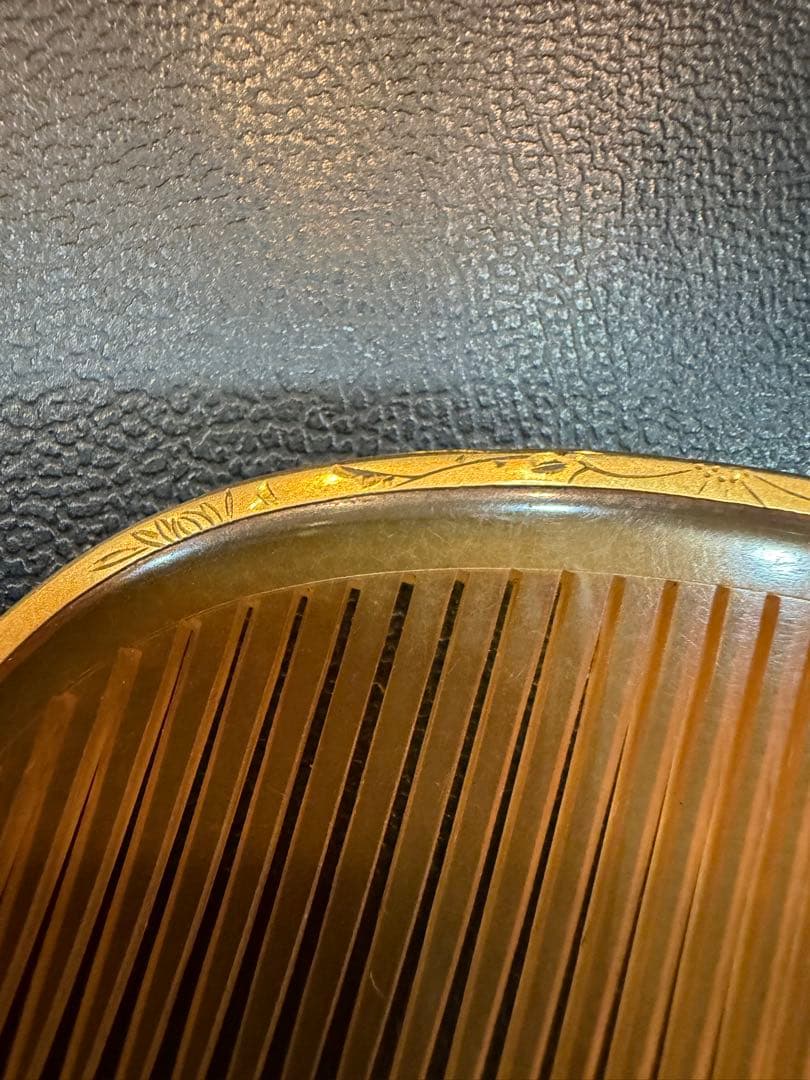 鼈甲 K20フレーム付 櫛（べっ甲櫛）総重量7g