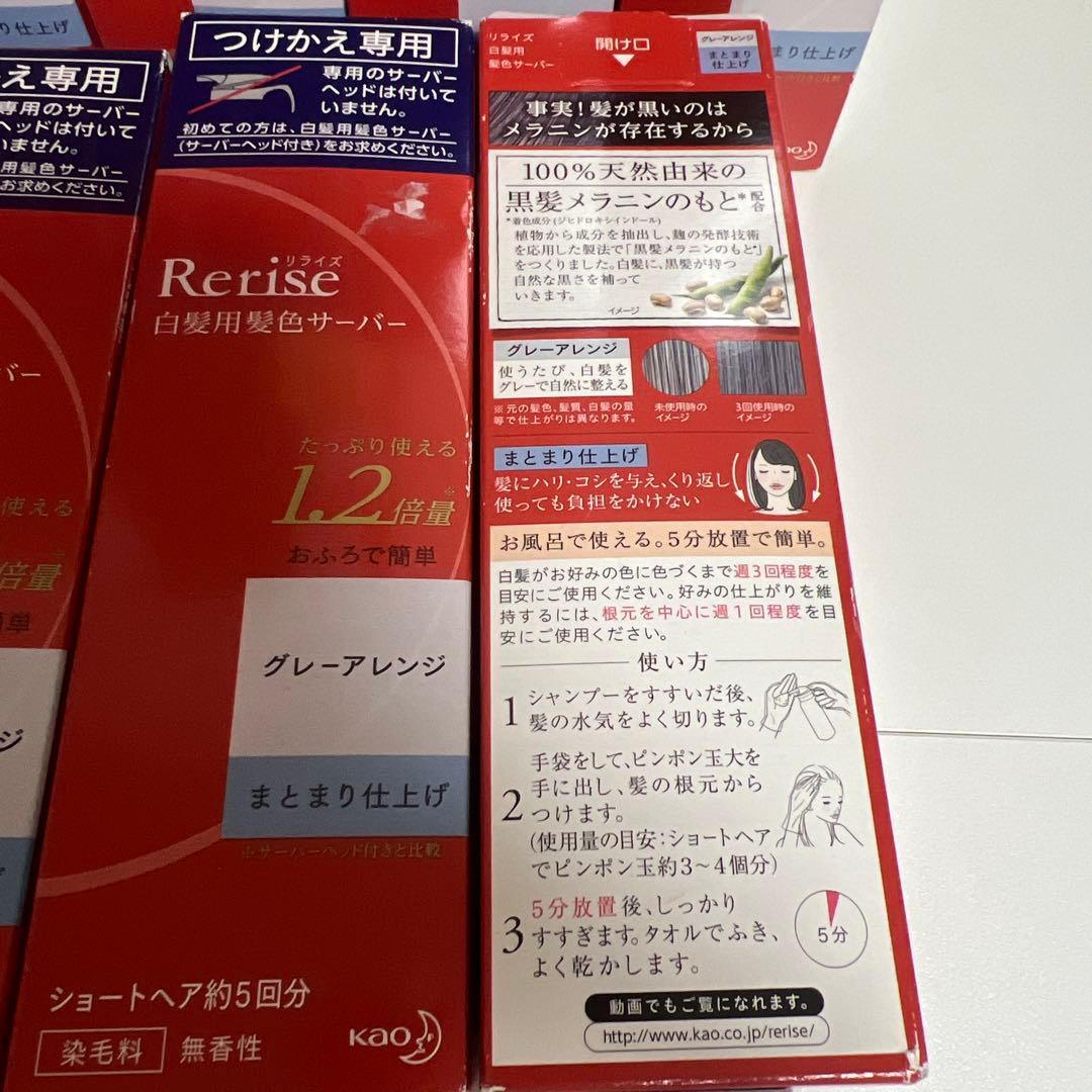Rerise 白髪染め グレーアレンジ 9本セット　まとまり仕上げ ふんわり仕上