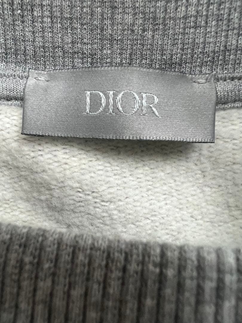 Dior スウェット ペイント 落書き グレー サイズXL