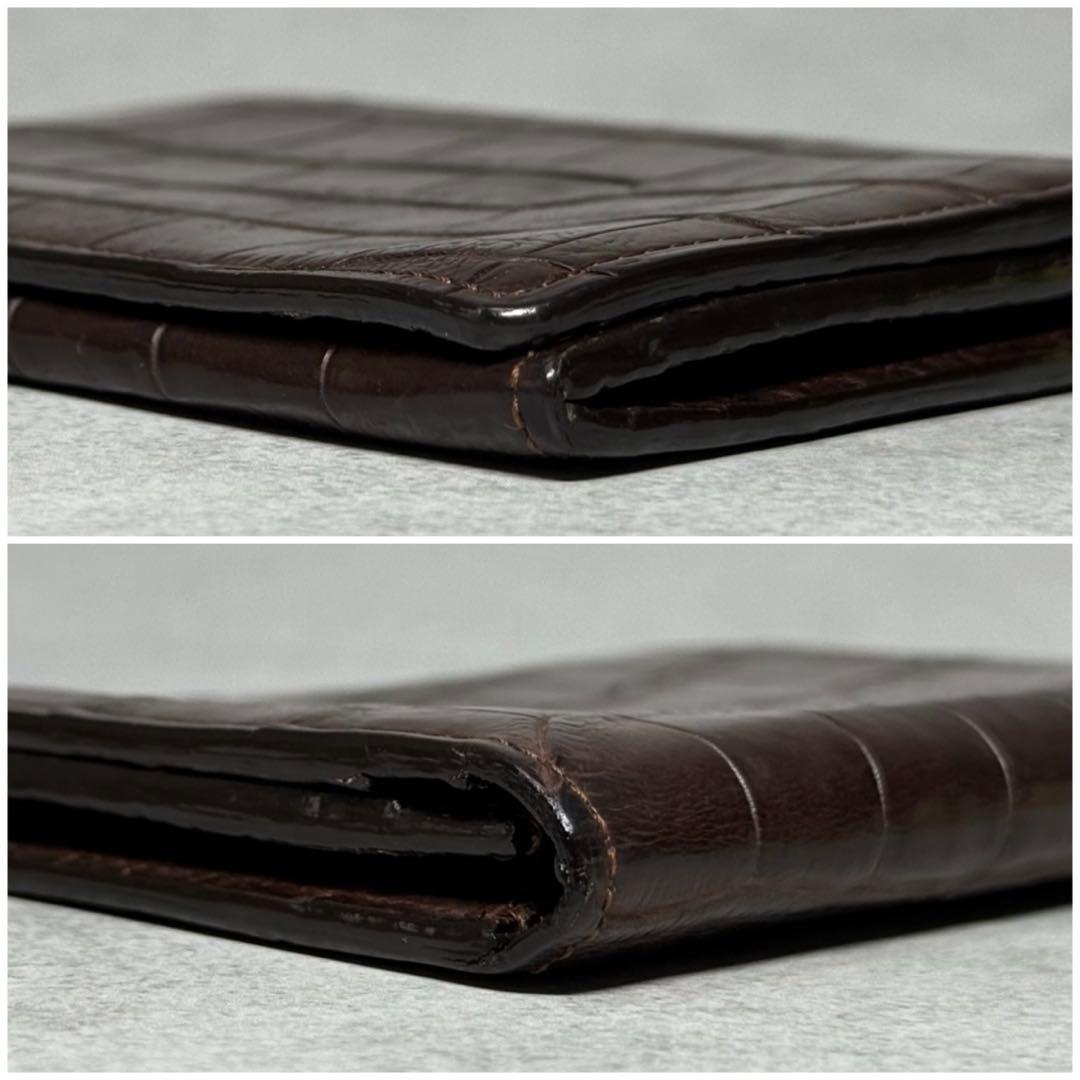 極上品 無双仕上げ オーダー品 ガンゾ クロコダイル 名刺入れ ブラウン