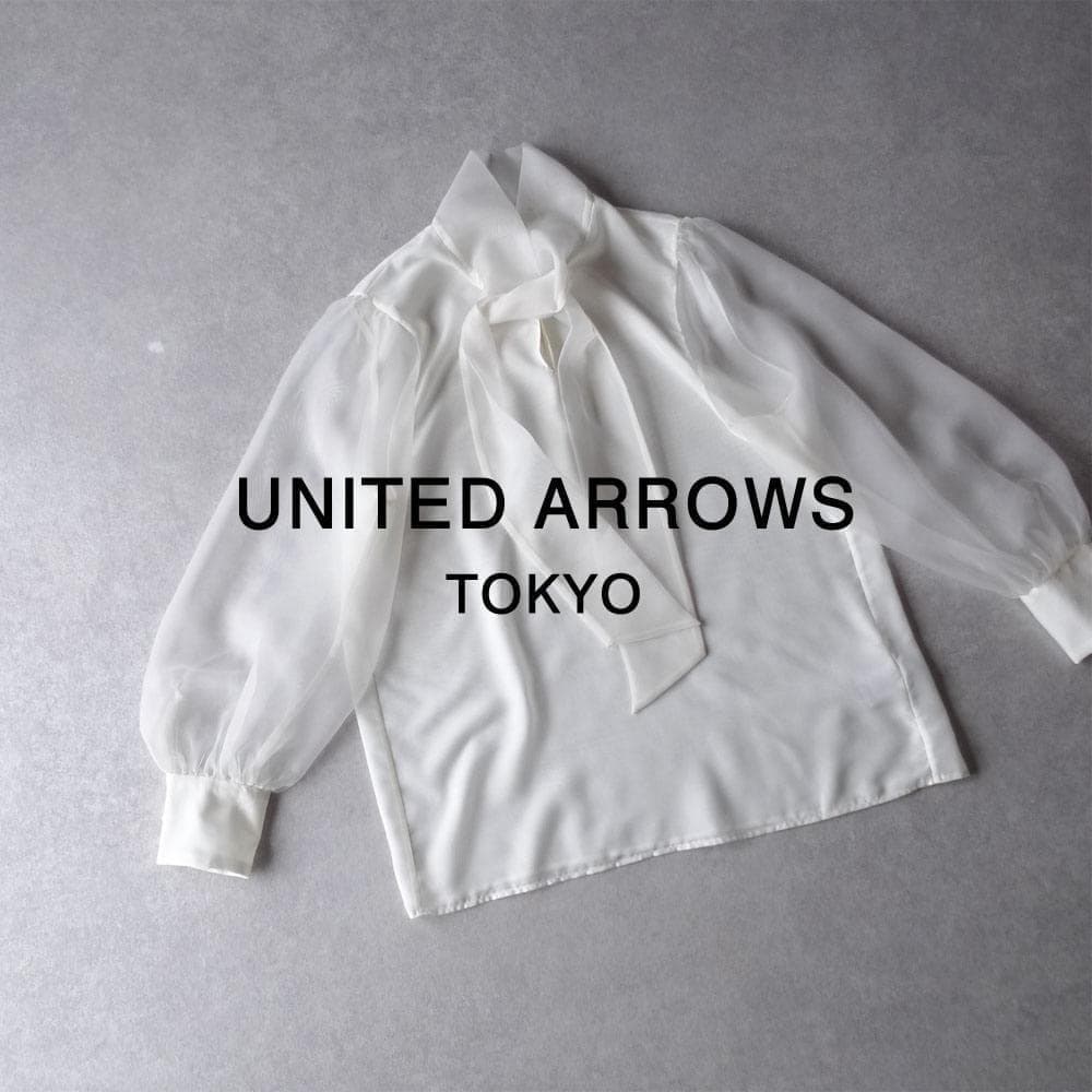 ■専用■ユナイテッドアローズ TOKYO 2,3万 シアー ボウタイブラウス 白