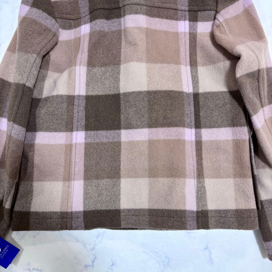 未使用タグ付 ブルーレーベル クレストブリッジ ダッフルコート40 L チェック