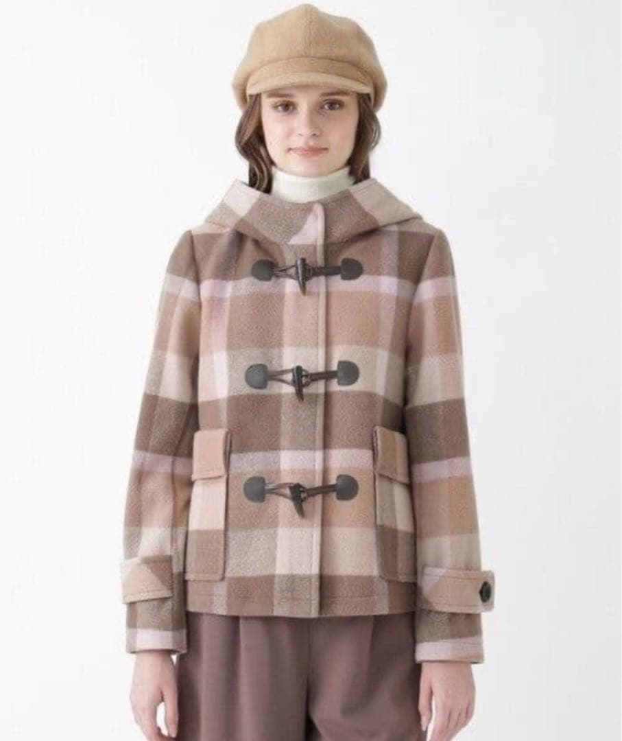 未使用タグ付 ブルーレーベル クレストブリッジ ダッフルコート40 L チェック