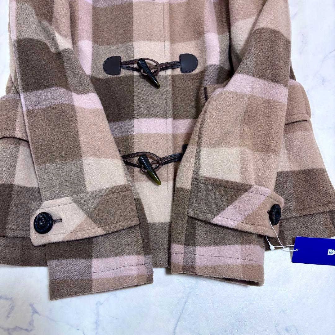 未使用タグ付 ブルーレーベル クレストブリッジ ダッフルコート40 L チェック