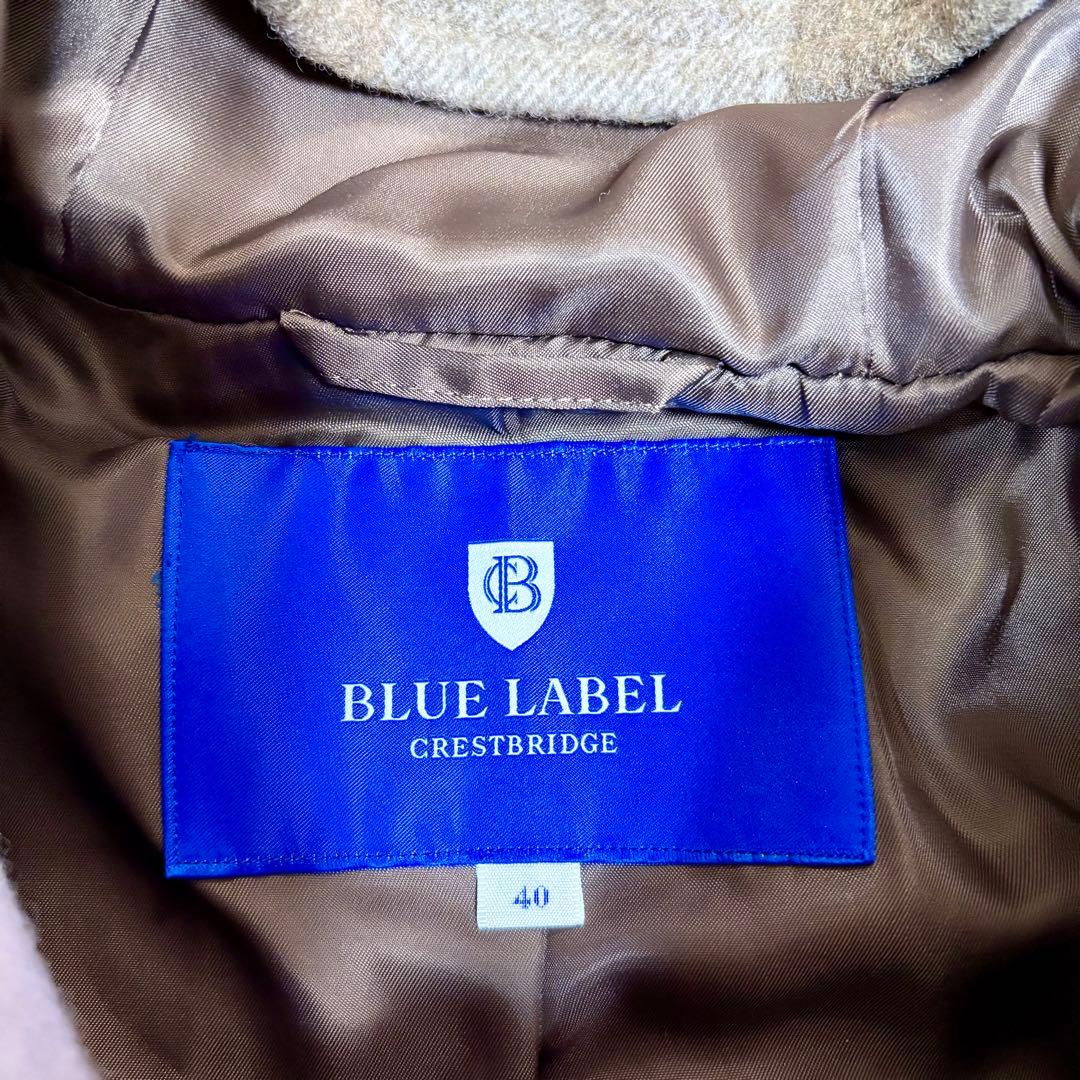 未使用タグ付 ブルーレーベル クレストブリッジ ダッフルコート40 L チェック