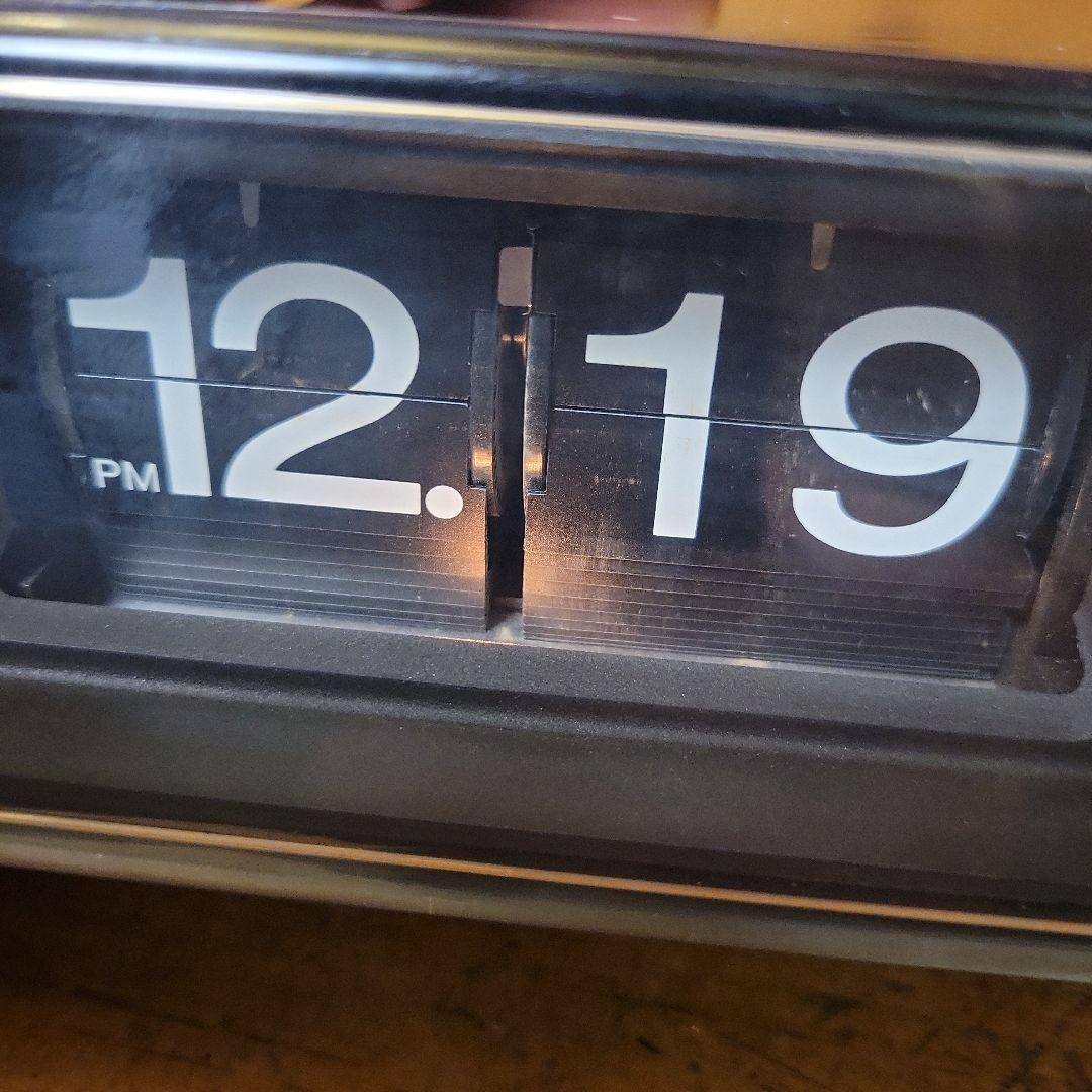 【稼働品】SEIKO パタパタ時計 QN-411K ブラック 状態良好