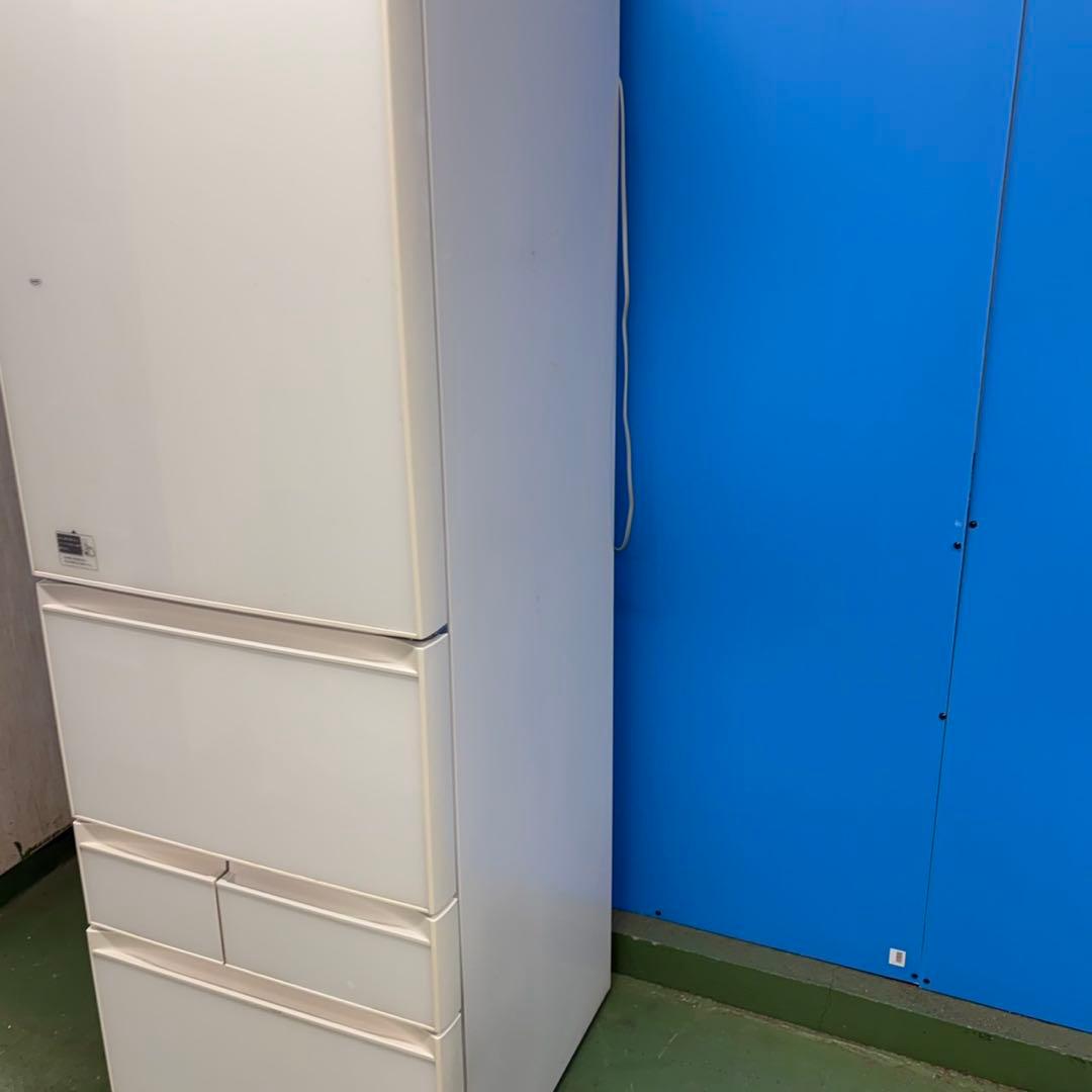 699 大型冷蔵庫　鏡面　ガラストップ　自動製氷機　400L強 極美品　5ドア