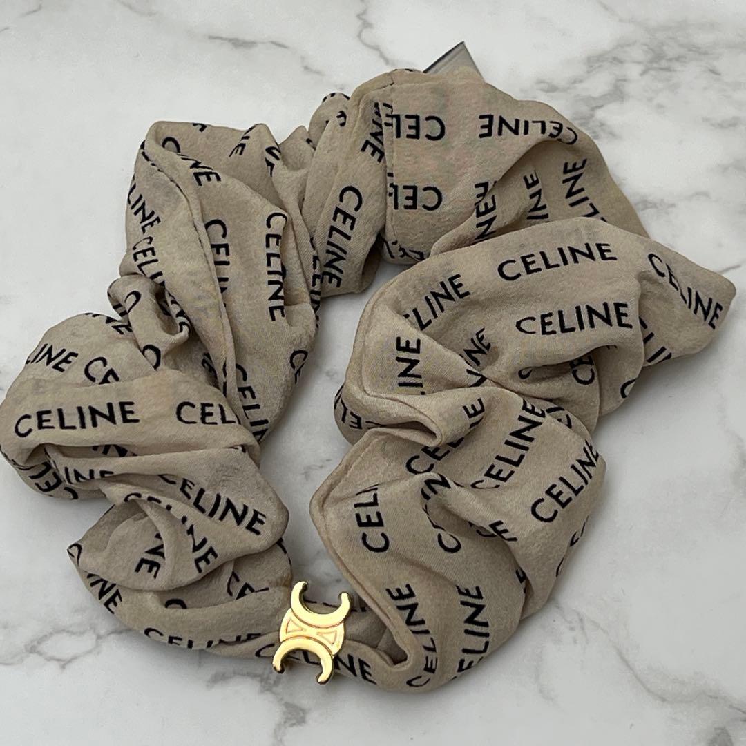 セリーヌ CELINE レイユール シュシュ ベージュ/ ゴールド