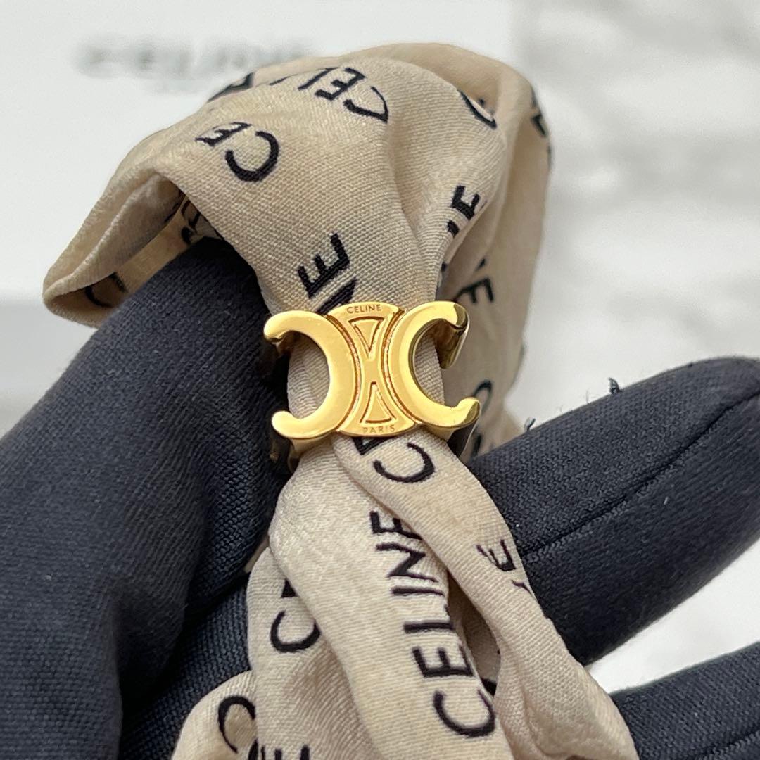 セリーヌ CELINE レイユール シュシュ ベージュ/ ゴールド