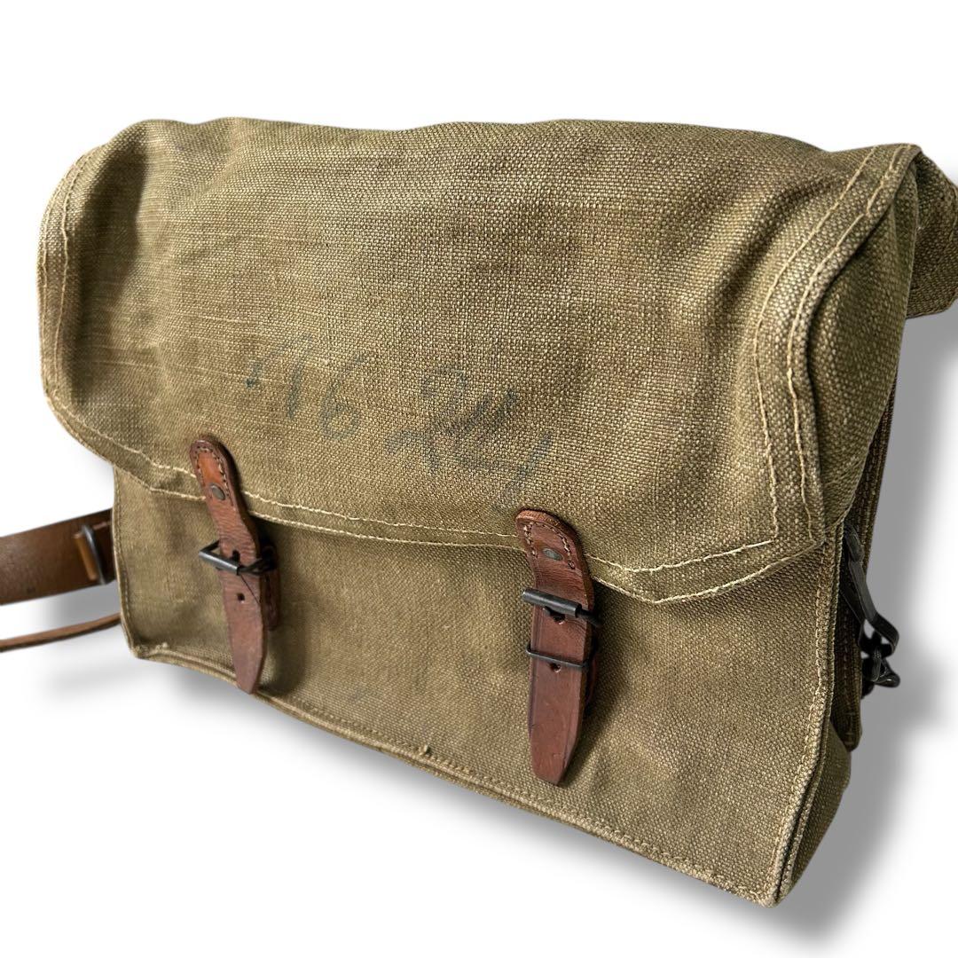 フランス軍 実物 M35 アンモバッグ 40~50s ミュゼット型 ショルダー