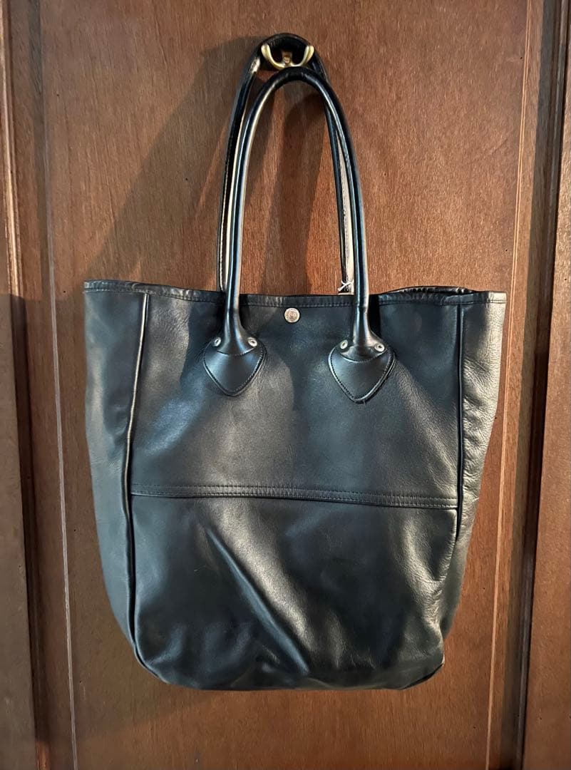 Schott 黒 レザー トートバッグ